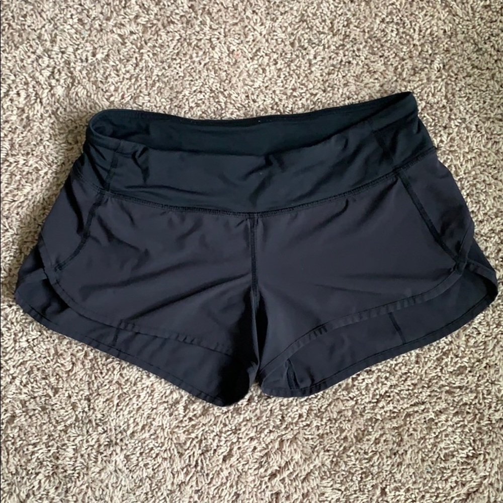 Black lululemon speed shorts! Size 6.